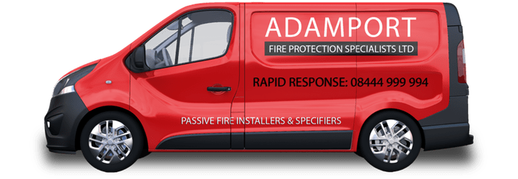 Adamport Fire Protection Specialists - Van Mockup